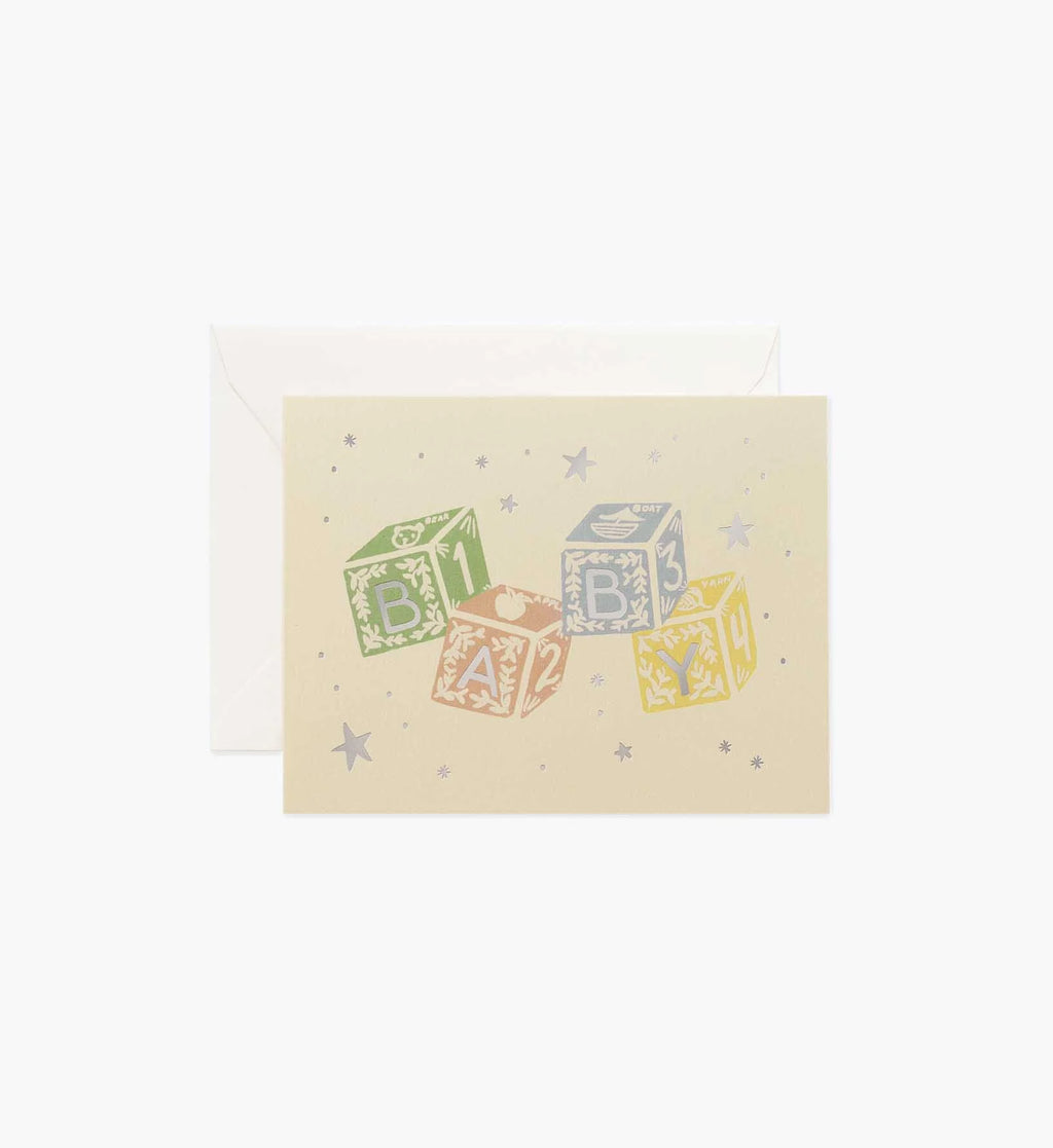 Classic Baby Blocks Baby Card