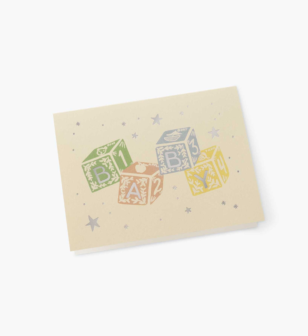 Classic Baby Blocks Baby Card