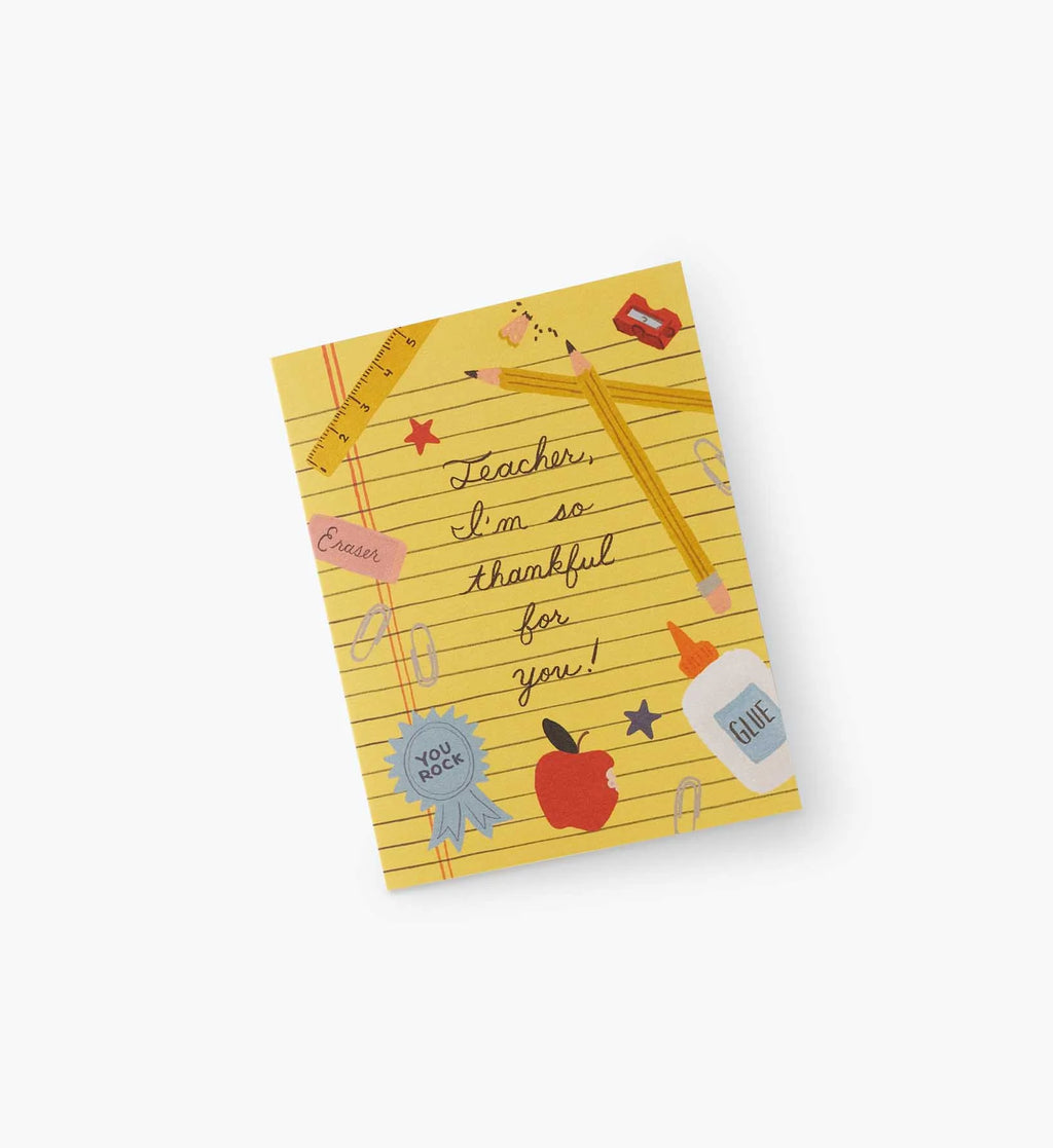 Thankful For Teacher Thank You Card