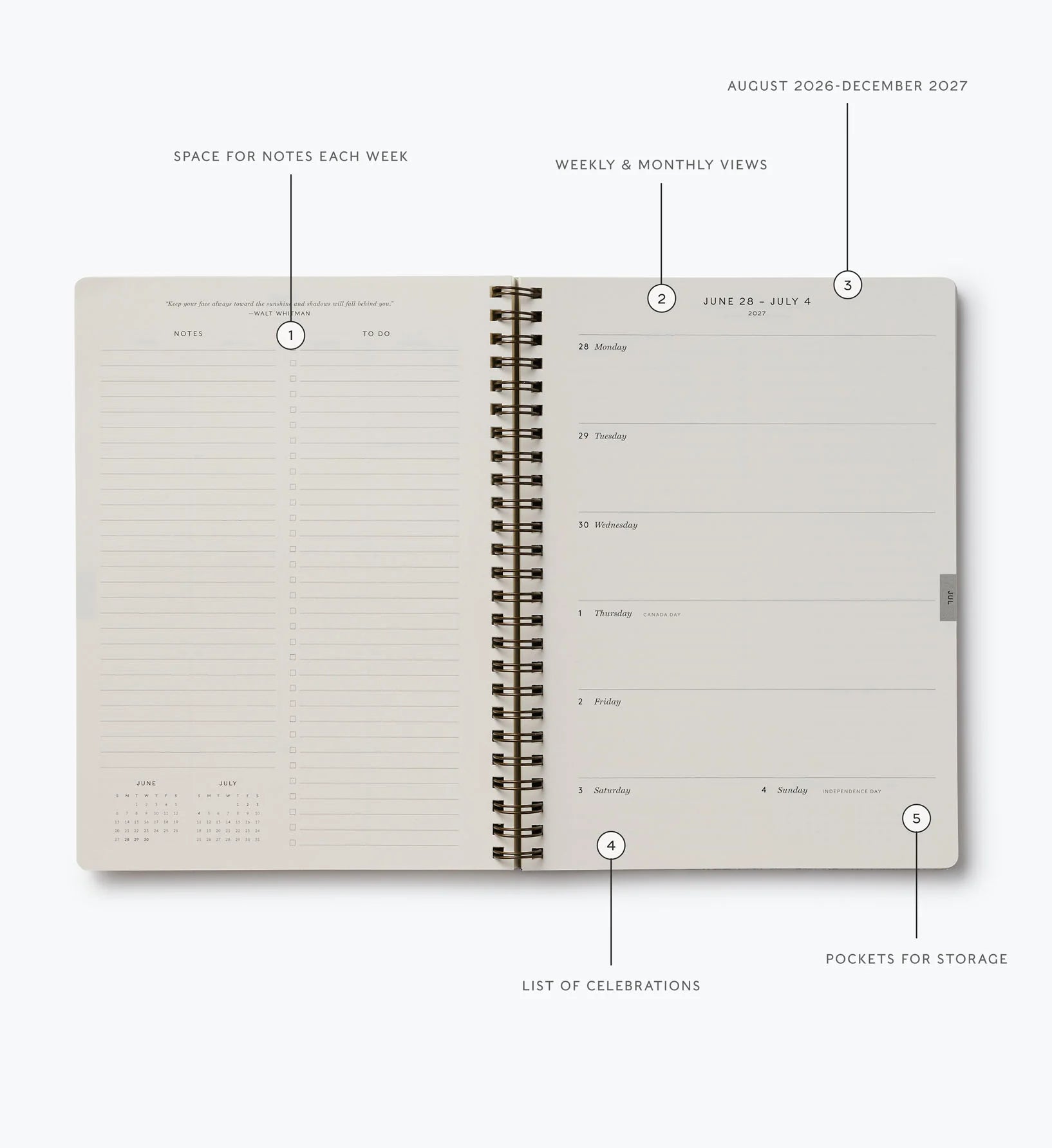 2026-2027 17-Month Academic Softcover Spiral Planner