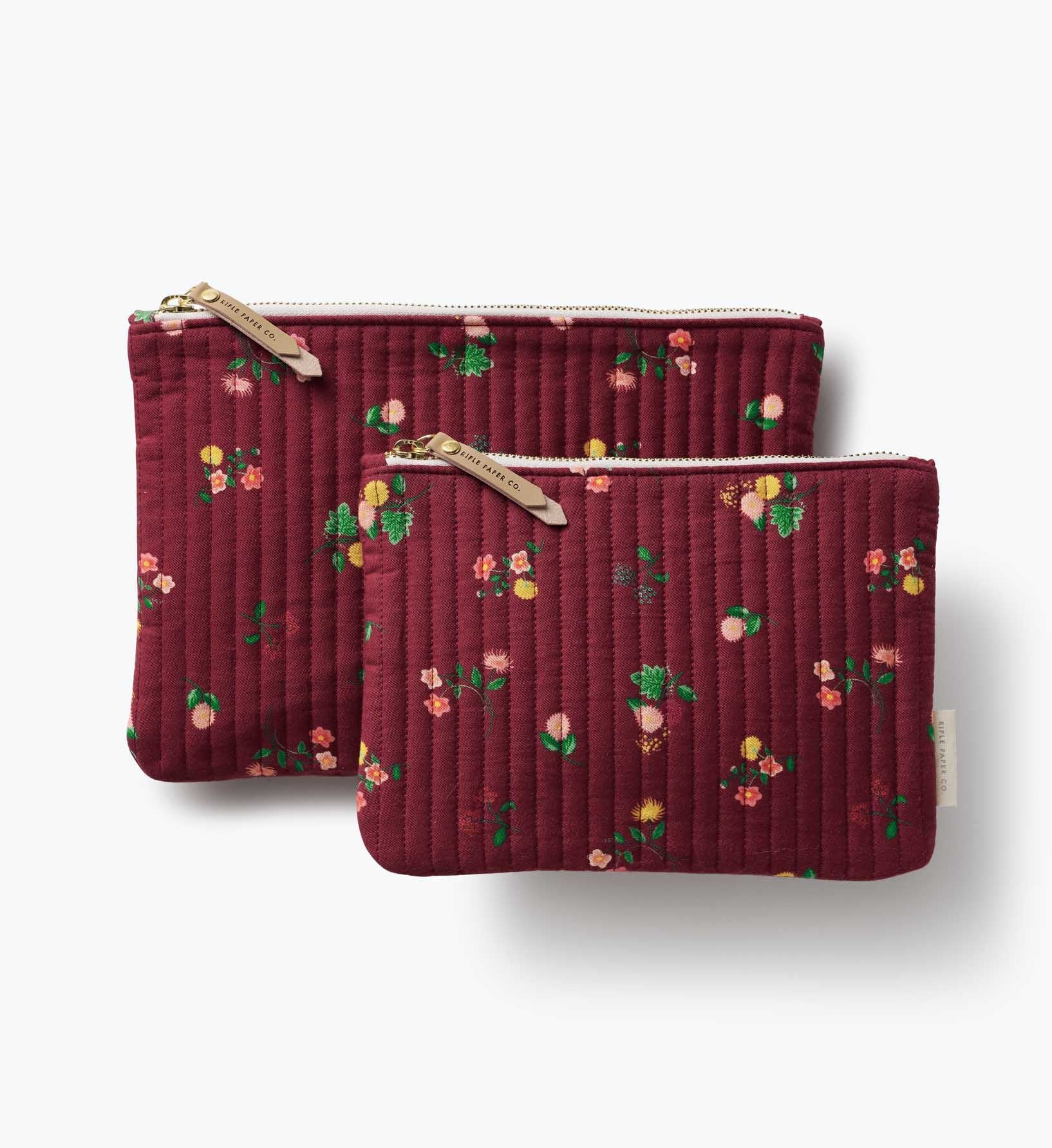 Quilted Large Cosmetic Pouch
